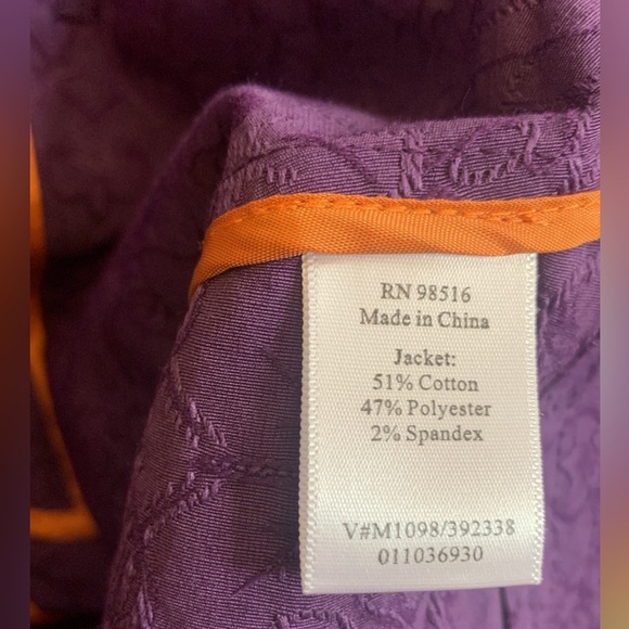 COLDWATER CREEK embroidered purple blazer jacket nwt size p14 - Picture 9 of 9